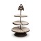 Contemporary Home Living 26.5" Brown and Beige Contemporary 3 Tiered Serving Trays
